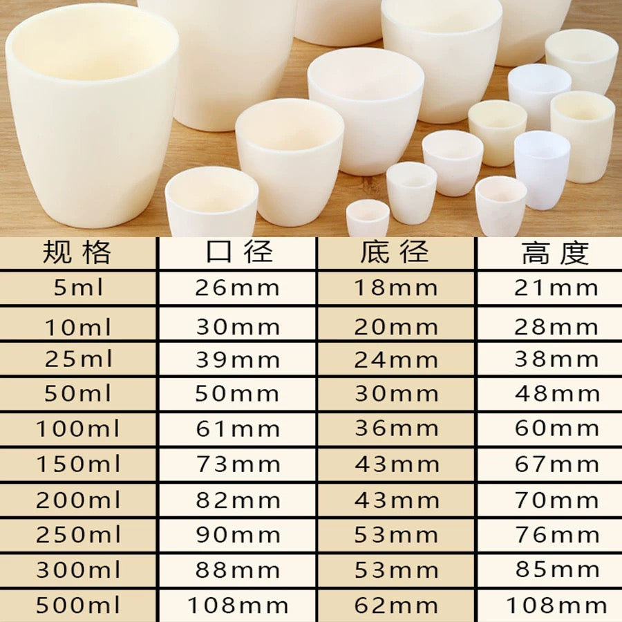 99% Alumnia Cylindical Shape  Crucible with Lid